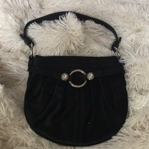 COACH - black satin evening bag